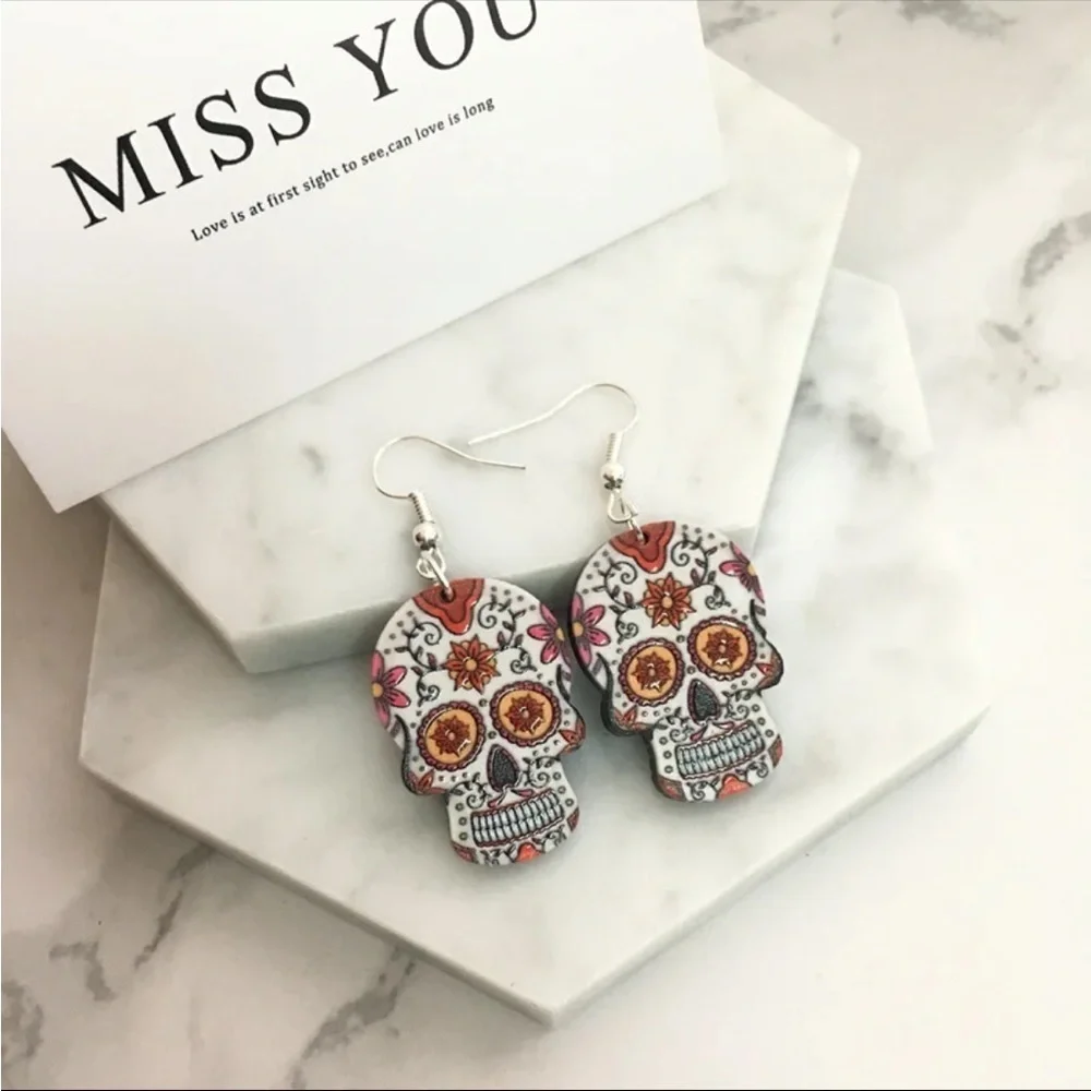 Sugar‎ Skull Earrings